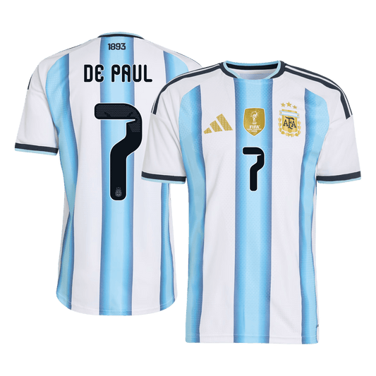 Pánske Futbalový Dres Argentína Domáci MS 2026 Hráčska Verzia - DE PAUL #7