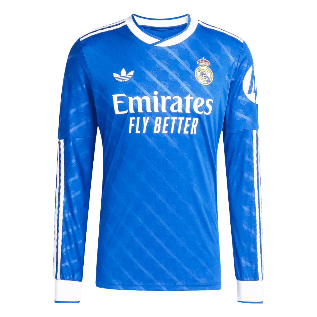 Real Madrid pánsky tretí futbalový dres s dlhými rukávmi 2025/26
