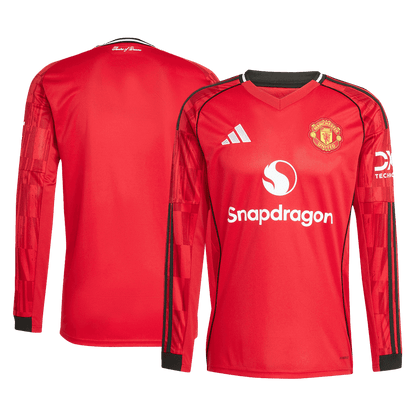Manchester United pánsky domáci futbalový dres s dlhými rukávmi 2025/26