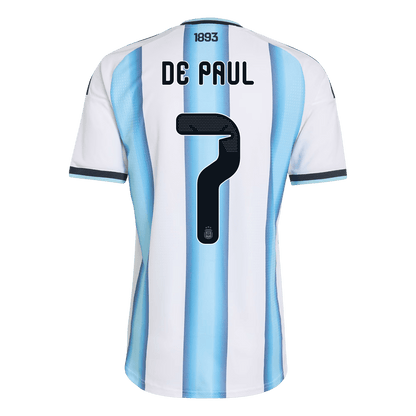 Pánske Futbalový Dres Argentína Domáci MS 2026 Hráčska Verzia - DE PAUL #7