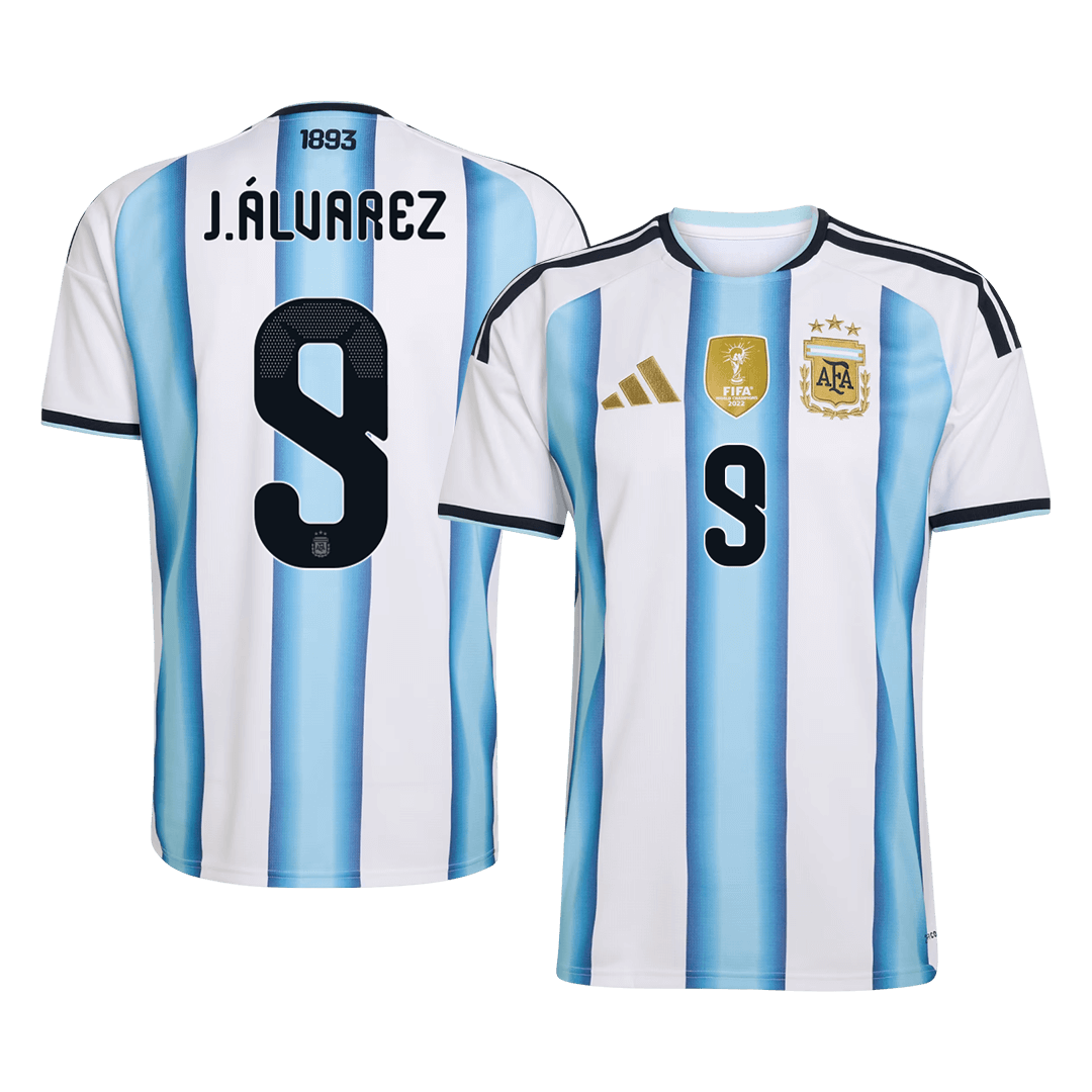 Argentína pánsky domáci futbalový dres MS 2026 - J.ÁLVAREZ #9 (Prémiová kvalita)