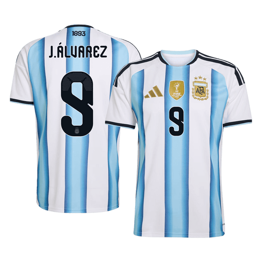 Argentína pánsky domáci futbalový dres MS 2026 - J.ÁLVAREZ #9 (Prémiová kvalita)