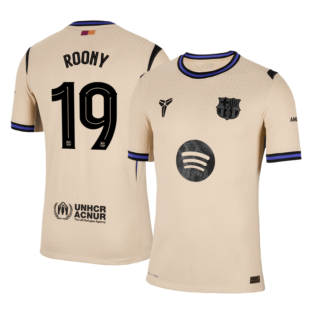Barcelona pánsky vonkajší futbalový dres 2025/26 UCL - ROONY #19 [hráčska verzia]