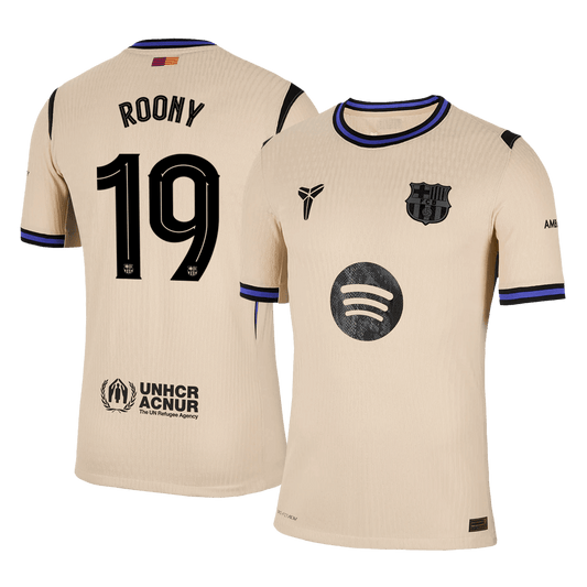 Barcelona pánsky vonkajší futbalový dres 2025/26 UCL - ROONY #19 [hráčska verzia]