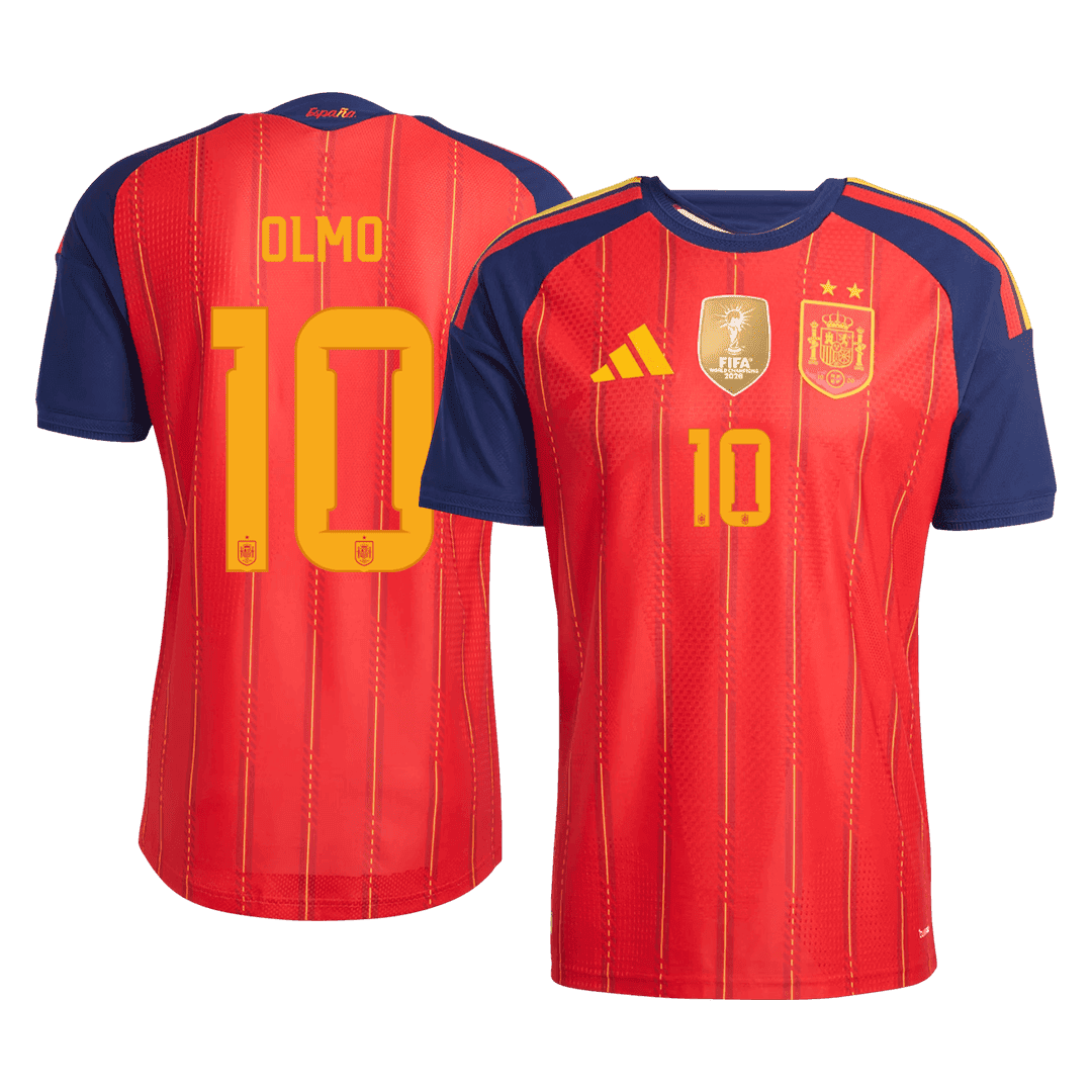 Pánske Futbalový Dres Španielsko Domáci MS 2026 Hráčska Verzia - OLMO #10