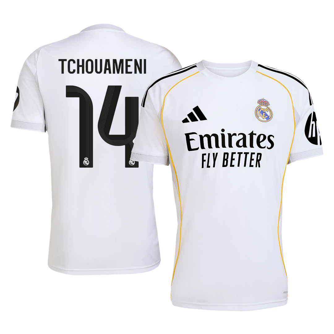 Real Madrid pánsky domáci futbalový dres 2025/26 - TCHOUAMENI #14 (Prémiová kvalita)