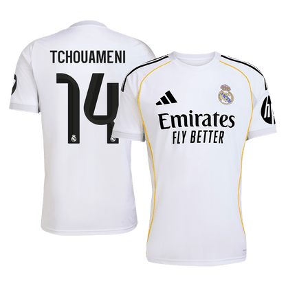 Real Madrid pánsky domáci futbalový dres 2025/26 - TCHOUAMENI #14 (Prémiová kvalita)