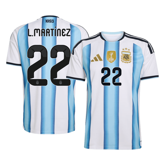 Argentína pánsky domáci futbalový dres MS 2026 - L.MARTÍNEZ #22 (Prémiová kvalita)