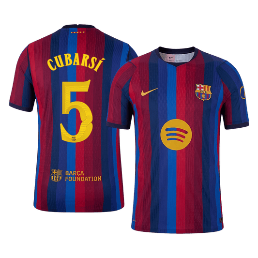 Barcelona pánsky domáci futbalový dres 2026/27 – CUBARSÍ #5 – UCL [hráčska verzia]