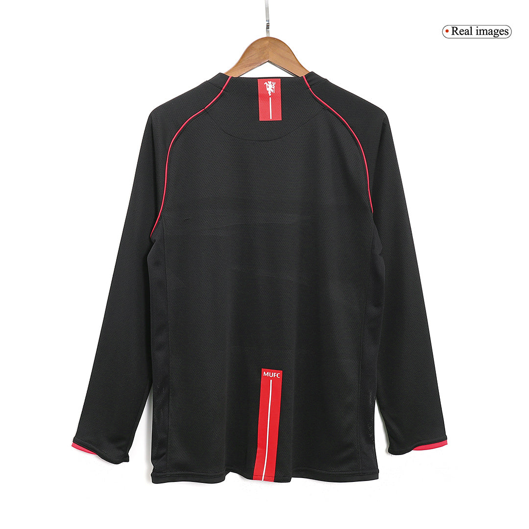 Manchester United pánsky vonkajší retro futbalový dres s dlhými rukávmi 2007/08