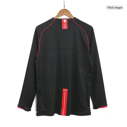 Manchester United pánsky vonkajší retro futbalový dres s dlhými rukávmi 2007/08