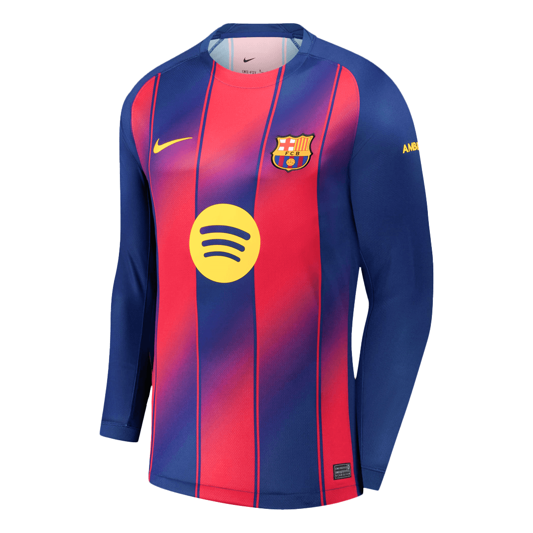 Barcelona pánsky domáci futbalový dres s dlhými rukávmi 2025/26