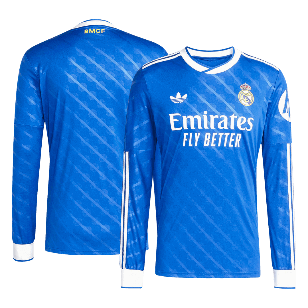 Real Madrid pánsky tretí futbalový dres s dlhými rukávmi 2025/26