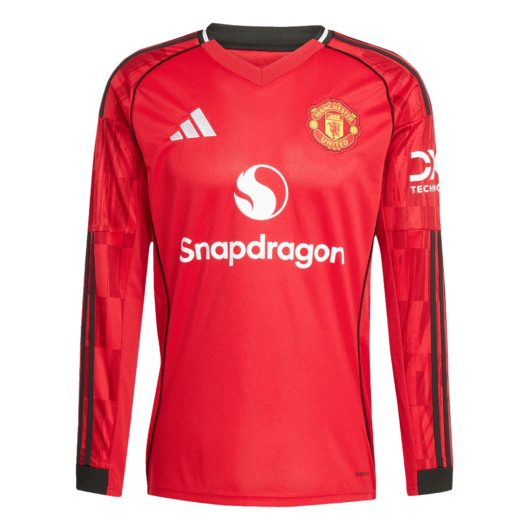 Manchester United pánsky domáci futbalový dres s dlhými rukávmi 2025/26
