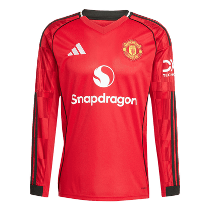 Manchester United pánsky domáci futbalový dres s dlhými rukávmi 2025/26