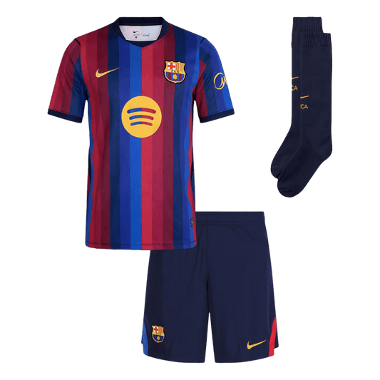 Barcelona detský Domáci futbalový komplet so štulpňami 2026/27