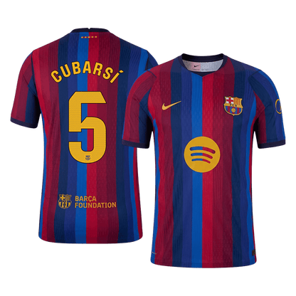 Barcelona pánsky domáci futbalový dres 2026/27 – CUBARSÍ #5 [hráčska verzia]