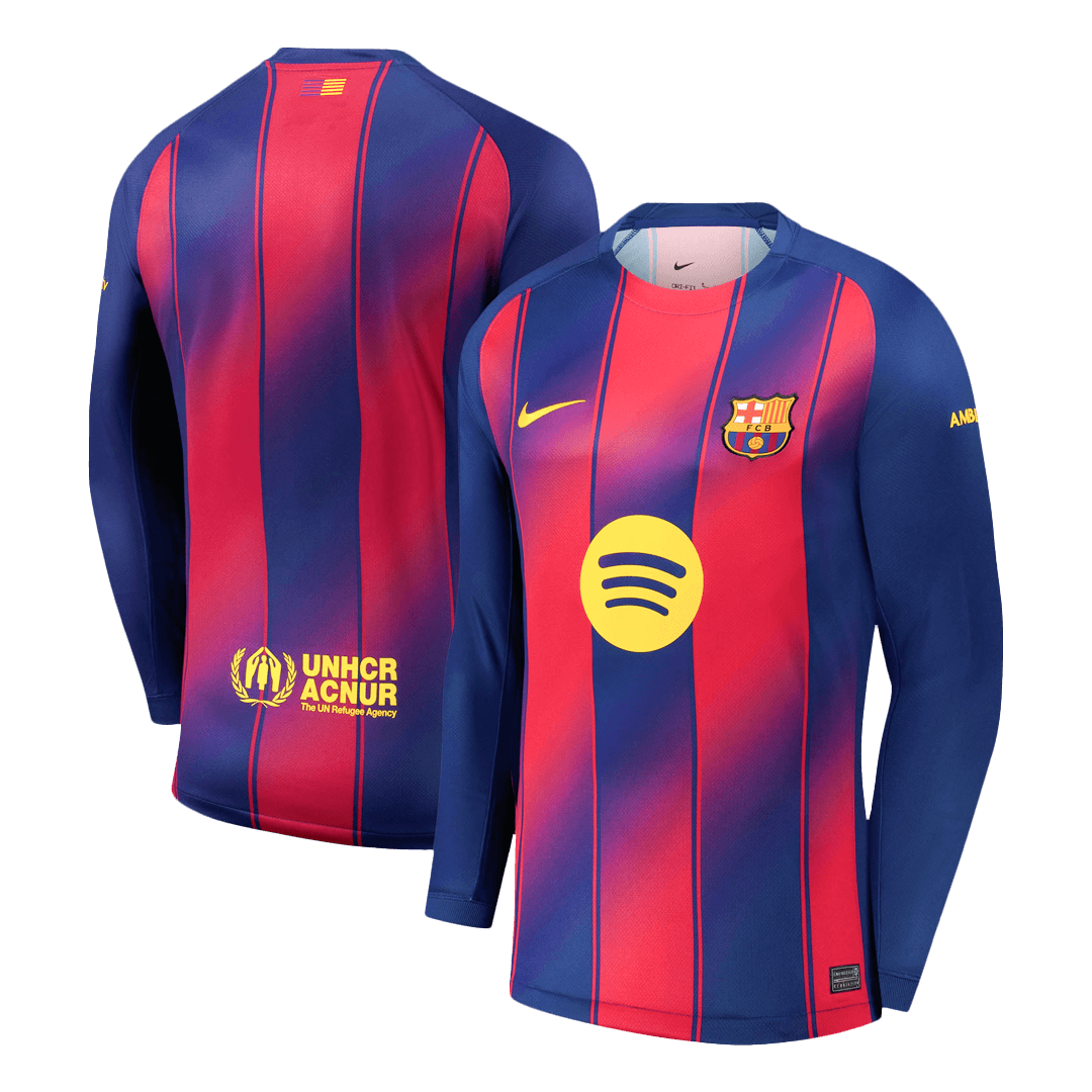 Barcelona pánsky domáci futbalový dres s dlhými rukávmi 2025/26