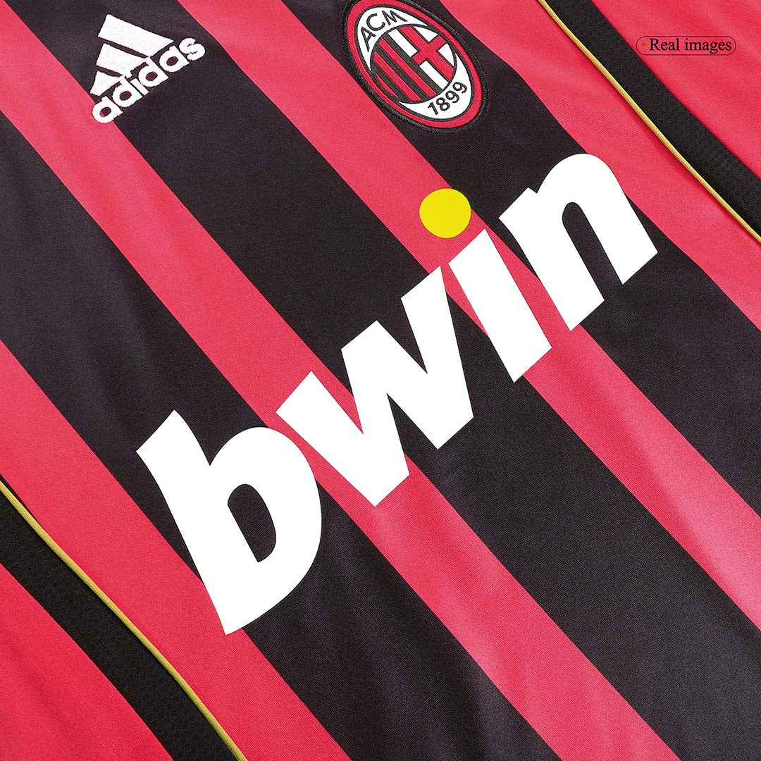Pánske Retro Futbalový Dres AC Miláno Domáci 2006/07 Dlhý Rukáv