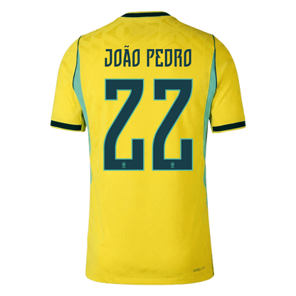 Pánske Futbalový Dres Brazília Domáci MS 2026 Hráčska Verzia - JOÃO PEDRO #22