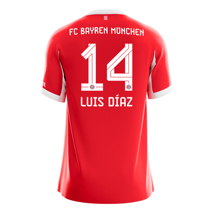Bayern Mníchov pánsky domáci futbalový dres 2025/26 - LUIS DÍAZ #14 (Prémiová kvalita)