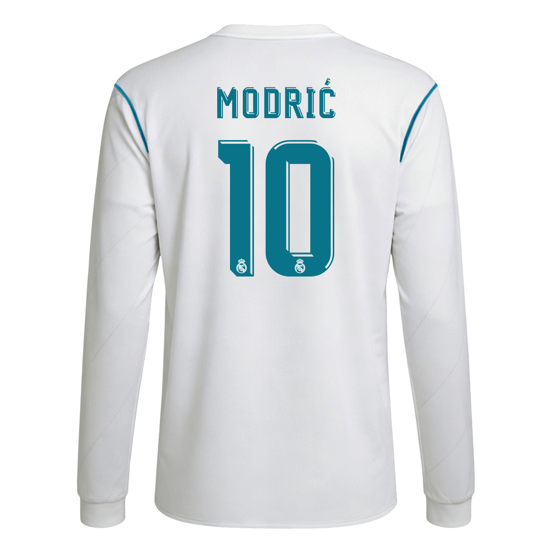 Real Madrid pánsky domáci retro futbalový dres s dlhými rukávmi 2017/18 - MODRIĆ #10