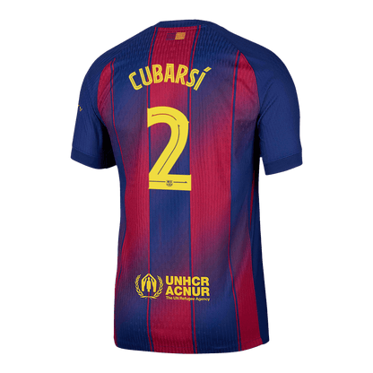 Barcelona pánsky domáci futbalový dres 2025/26 UCL - CUBARSÍ #2 [hráčska verzia]