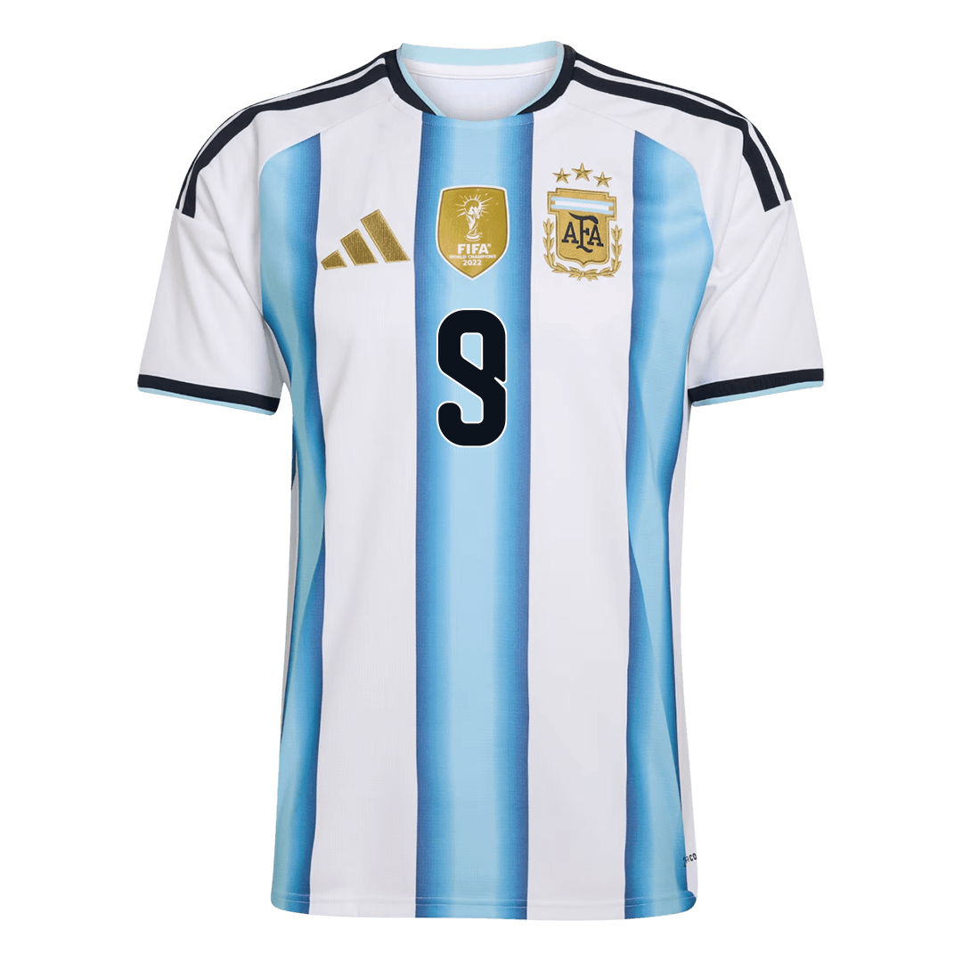 Argentína pánsky domáci futbalový dres MS 2026 - J.ÁLVAREZ #9 (Prémiová kvalita)