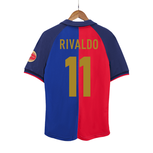 Barcelona pánsky domáci retro futbalový dres 1999/00 - RIVALDO #11
