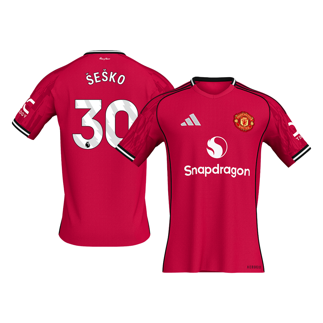 Manchester United pánsky domáci futbalový dres 2025/26 - ŠEŠKO #30 (Prémiová kvalita)