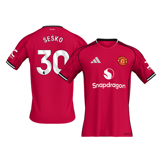 Manchester United pánsky domáci futbalový dres 2025/26 - ŠEŠKO #30 (Prémiová kvalita)