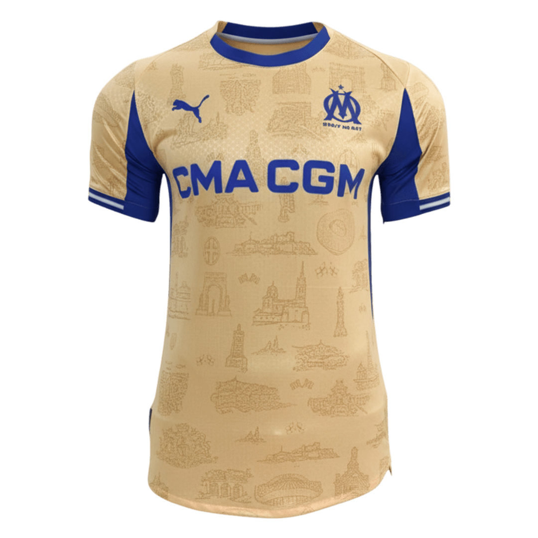 Marseille pánsky štvrtý futbalový dres 2025/26 [hráčska verzia]
