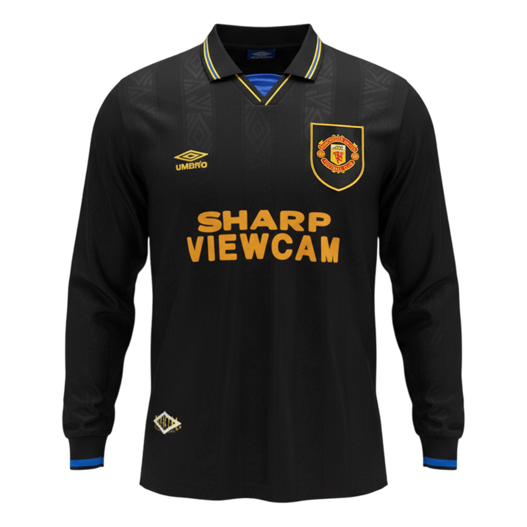 Manchester United pánsky vonkajší retro futbalový dres s dlhými rukávmi 1993/94