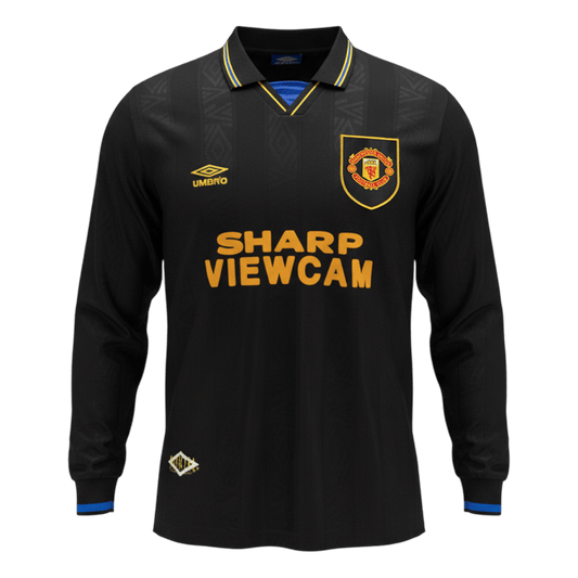 Manchester United pánsky vonkajší retro futbalový dres s dlhými rukávmi 1993/94