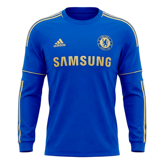 Chelsea pánsky domáci retro futbalový dres s dlhými rukávmi 2012/13