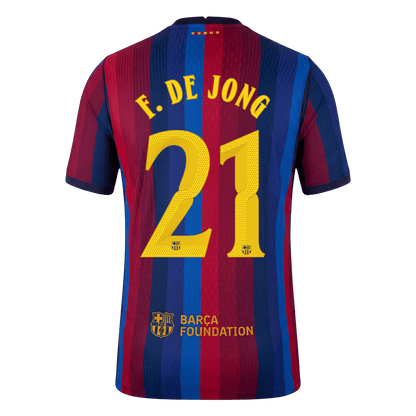 Barcelona pánsky domáci futbalový dres 2026/27 – F. DE JONG #21 – UCL [hráčska verzia]