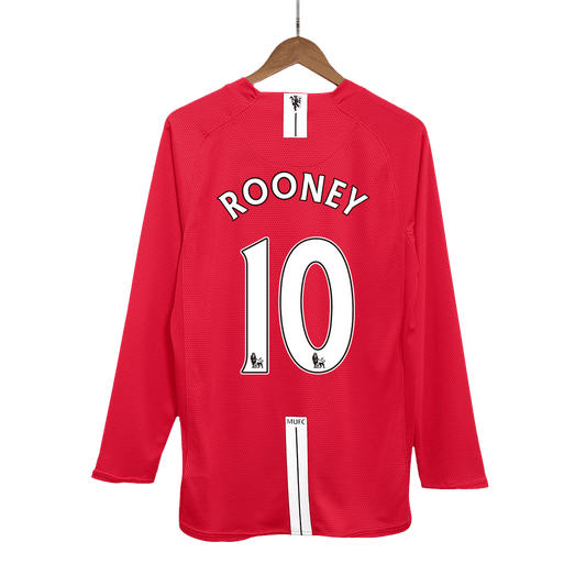 Manchester United pánsky domáci retro futbalový dres s dlhými rukávmi 2007/08 - ROONEY #10