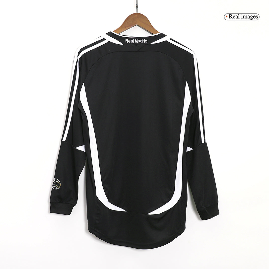 Real Madrid pánsky vonkajší retro futbalový dres s dlhými rukávmi 2006/07