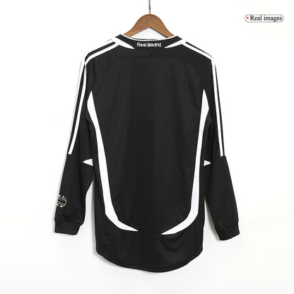 Real Madrid pánsky vonkajší retro futbalový dres s dlhými rukávmi 2006/07