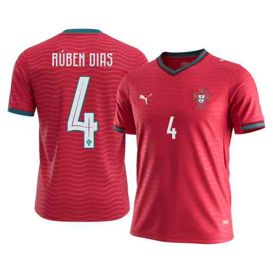 Portugalsko pánsky domáci futbalový dres MS 2026 - RÚBEN DIAS #4 (Prémiová kvalita)