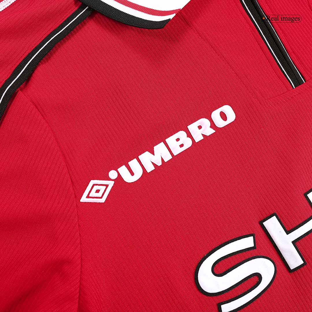 Manchester United pánsky domáci retro futbalový dres s dlhými rukávmi 1998/99