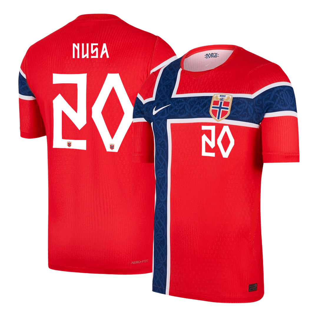 Nórsko pánsky domáci futbalový dres MS 2026 - NUSA #20 [hráčska verzia]