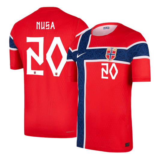 Nórsko pánsky domáci futbalový dres MS 2026 - NUSA #20 [hráčska verzia]