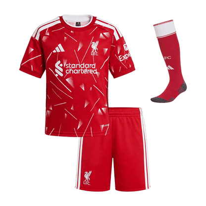 Liverpool detský Domáci futbalový komplet so štulpňami 2026/27