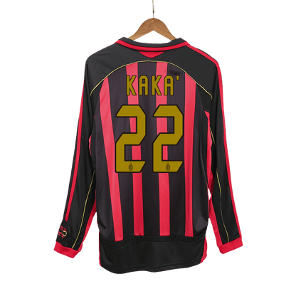 Pánske Retro Futbalový Dres AC Miláno Domáci 2006/07 Dlhý Rukáv - KAKA' #22