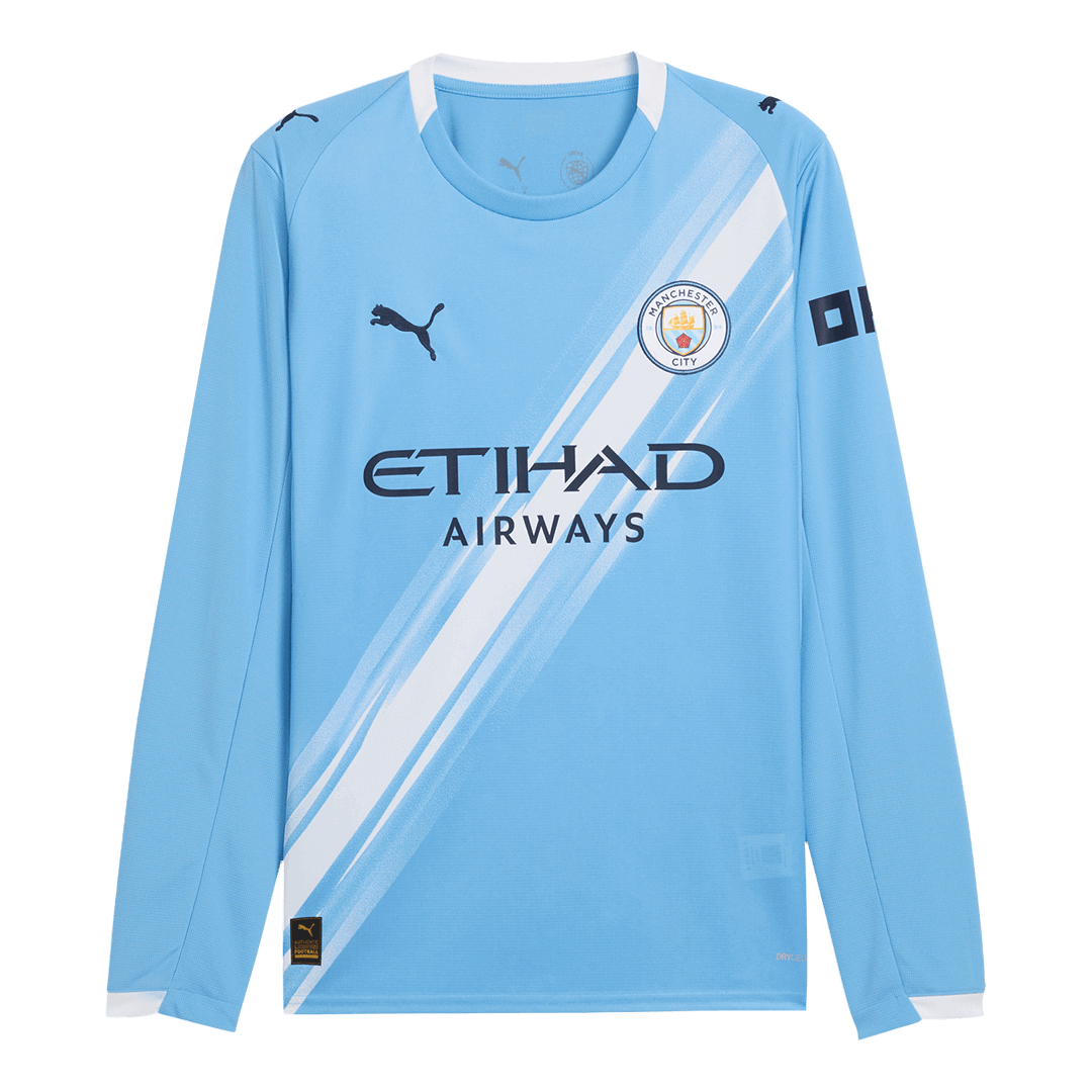 Manchester City pánsky domáci futbalový dres s dlhými rukávmi 2025/26