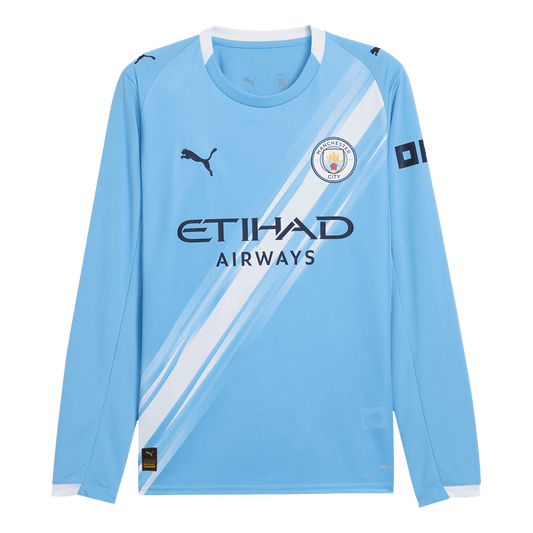 Manchester City pánsky domáci futbalový dres s dlhými rukávmi 2025/26