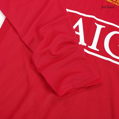 Manchester United pánsky domáci retro futbalový dres s dlhými rukávmi 2007/08 UCL Final - RONALDO #7
