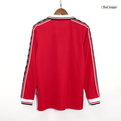 Manchester United pánsky domáci retro futbalový dres s dlhými rukávmi 1998/99