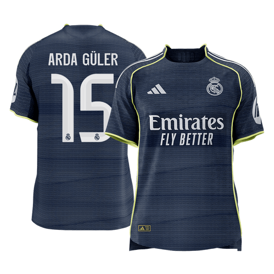 Real Madrid pánsky vonkajší futbalový dres 2025/26 - ARDA GÜLER #15 [hráčska verzia] (Prémiová kvalita)
